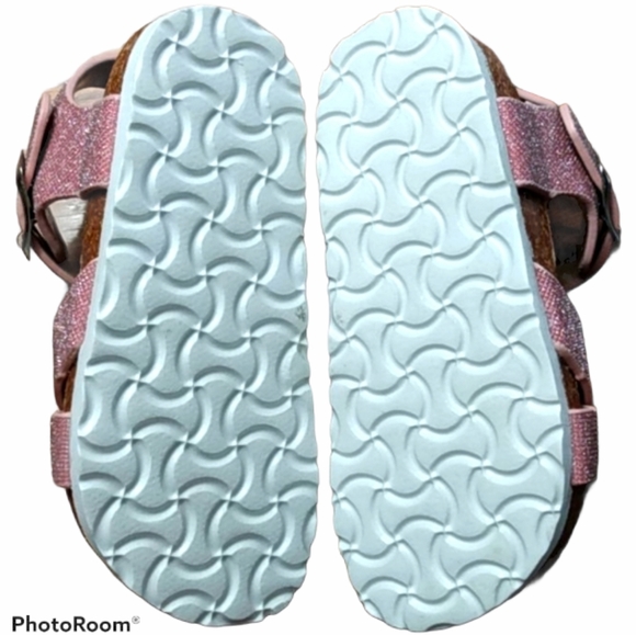 Toddler Girls Glitter Bling Pink Strappy Sandals - Picture 4 of 8